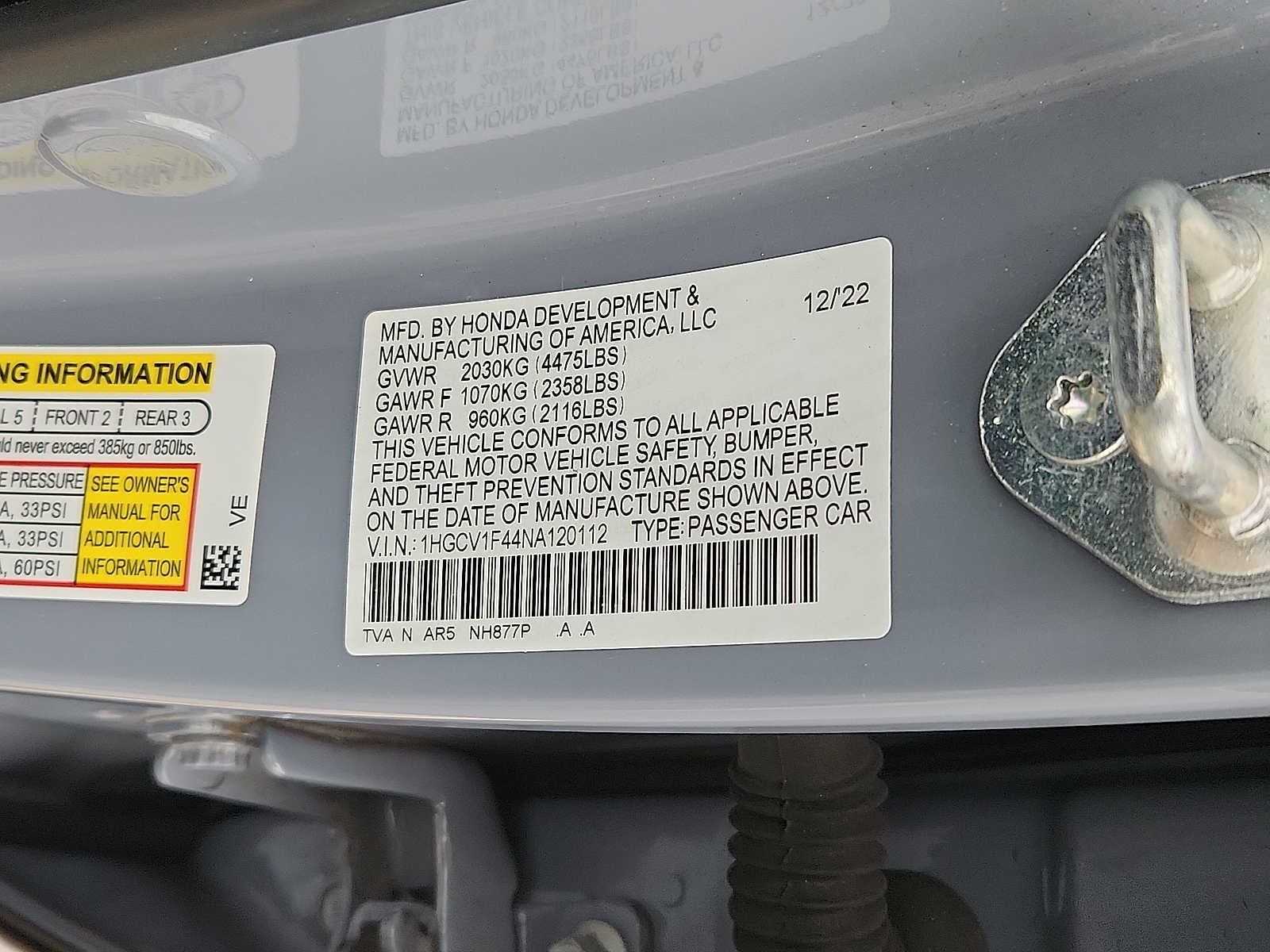 2022 Honda Accord Sport SE