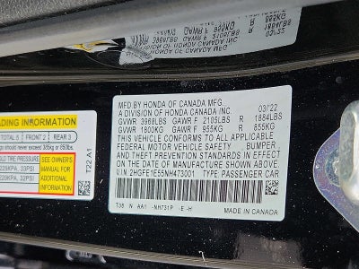 2022 Honda Civic Si Base