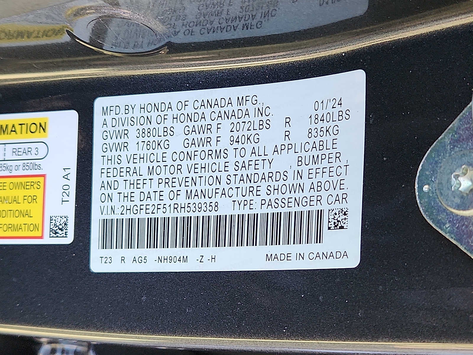 2024 Honda Civic Sport