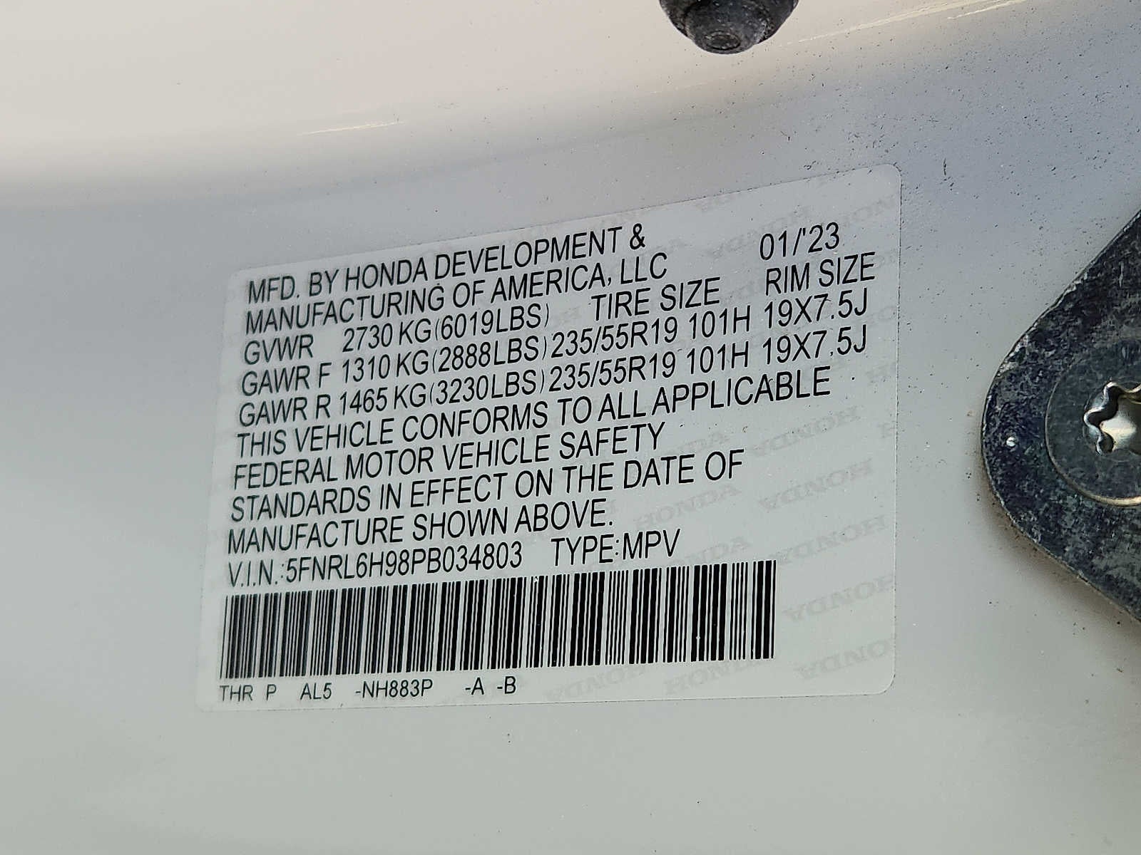 2023 Honda Odyssey Elite