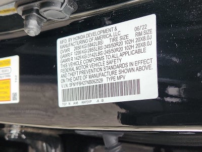 2022 Honda Pilot Special Edition