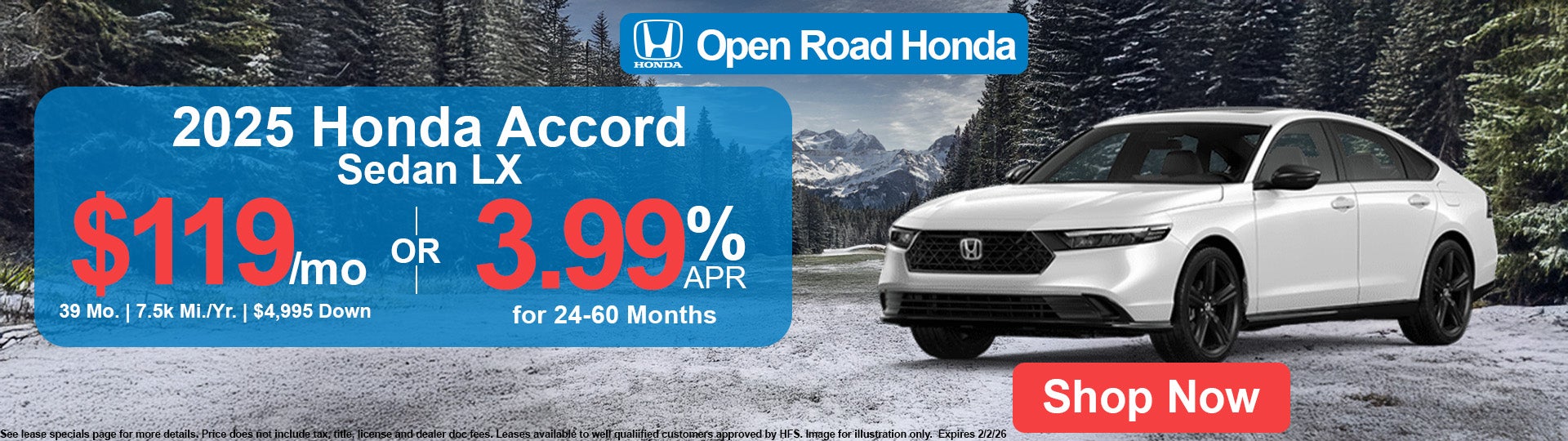 Low APR Low Lease Payment Honda Accord NJ