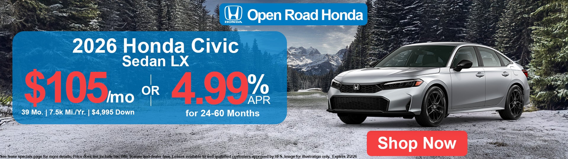 Low APR Low Lease Payment Honda Civic NJ